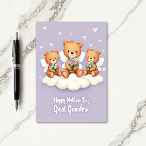 Angelic Bears Mothers Day Card