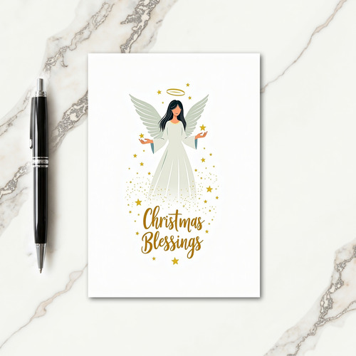 Angelic Christmas Blessing Card
