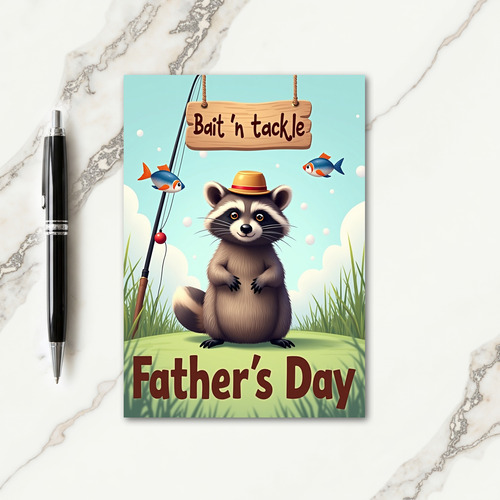 Angling Fathers Day Critter Card