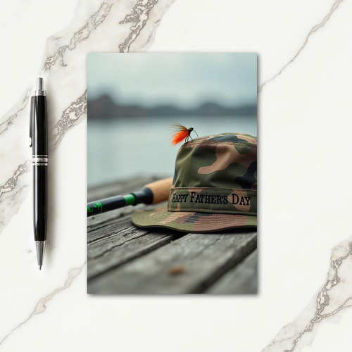 Angling Fathers Day Hat Card