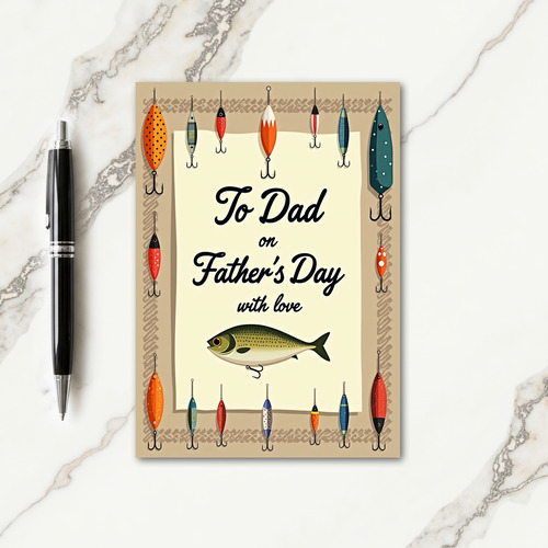 Angling Fathers Day Note Card