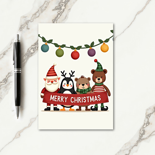 Animal Friends Christmas Card