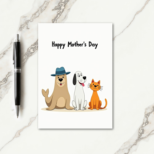 Animal Friends Mothers Day Card