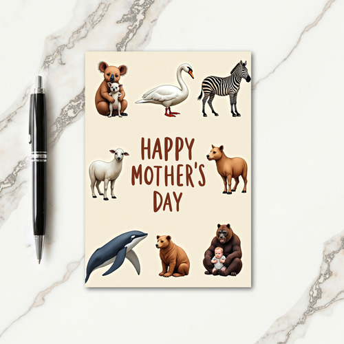 Animal Mothers Day Love Card