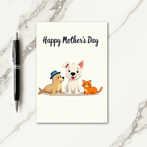 Animal Mothers Day Story Card