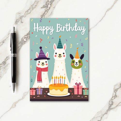 Animal Party Birthday Card