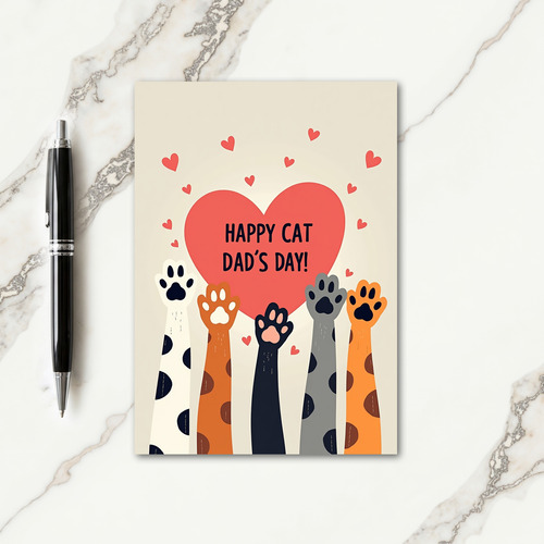 Animal Paw Sweet Fathers Day Card