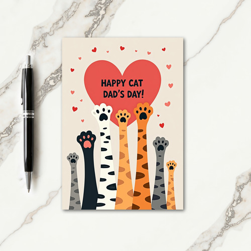 Animal Paws Fathers Day Card
