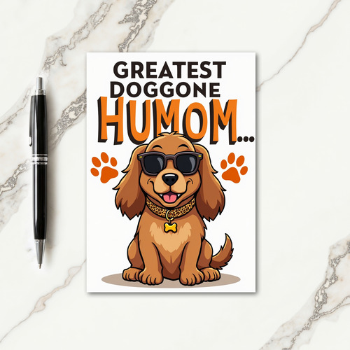 Animal Print Greatest Humom Card