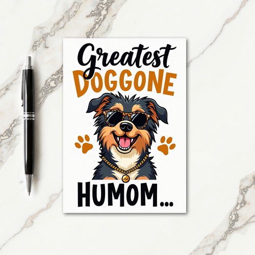 Animal Print Happy Dog Card