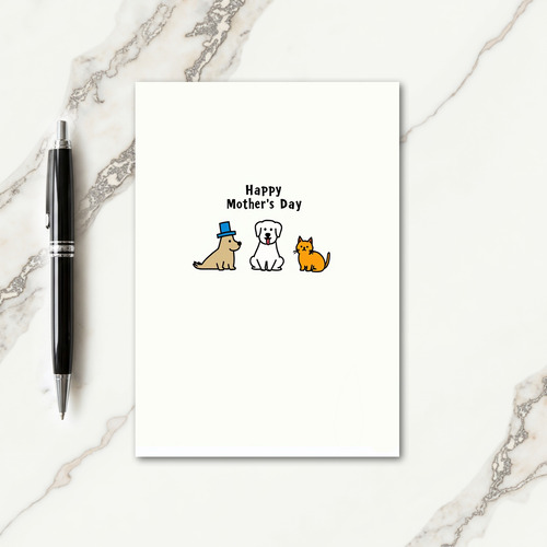 Animals Mothers Day Greeting Card