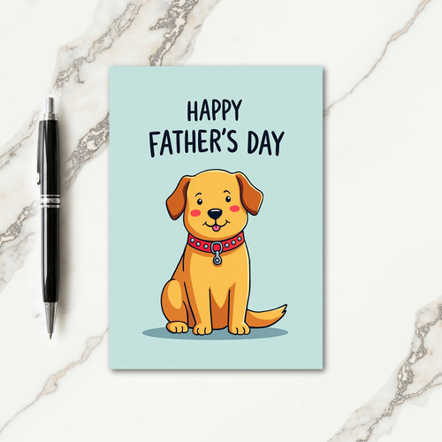 Animated Canine Fathers Day Card
