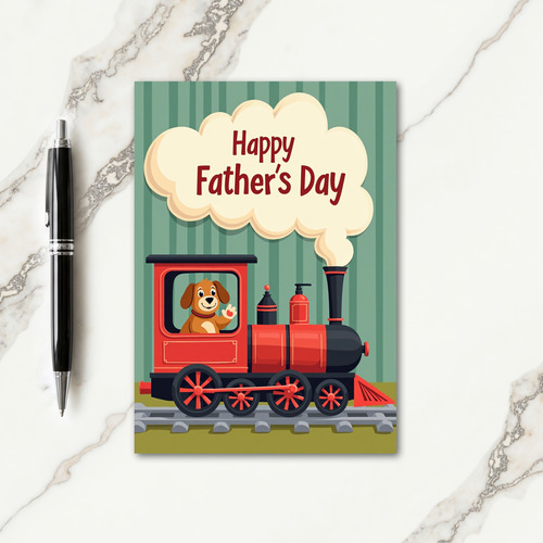 Animated Canine Fathers Day Wave Card