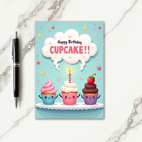 Animated Desserts Birthday Card