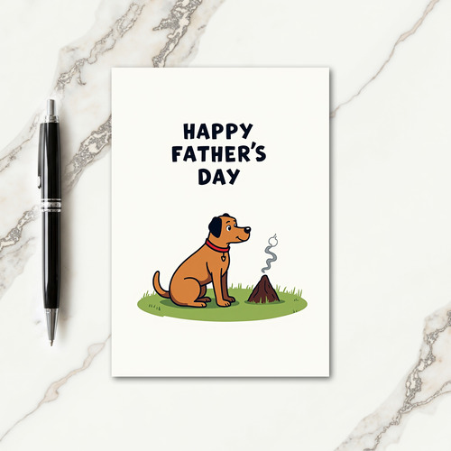 Animated Dog Fathers Day Card