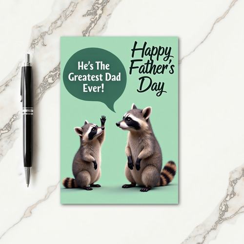 Animated Fathers Day Animal Card
