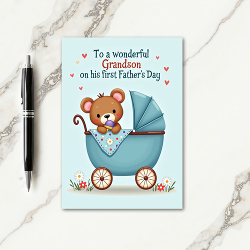 Animated Fathers Day Baby Card