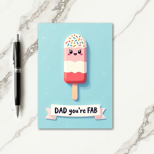 Animated Fathers Day Face Card
