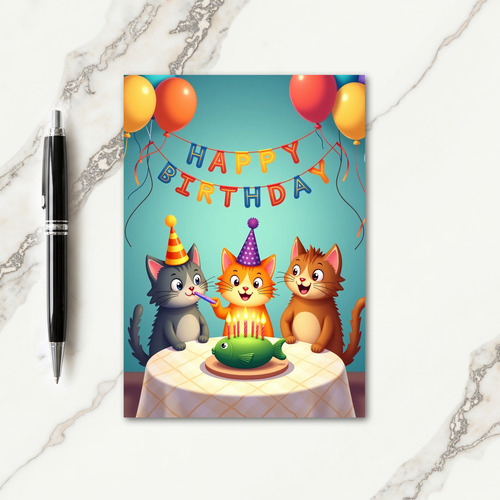 Animated Feline Birthday Card