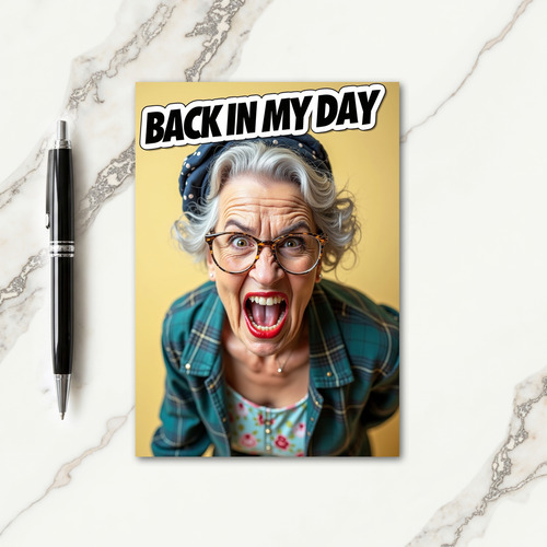 Animated Granny Birthday Card