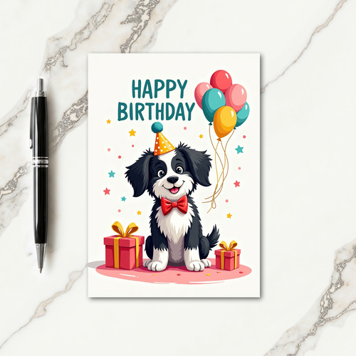 Animated Pup Celebration Card