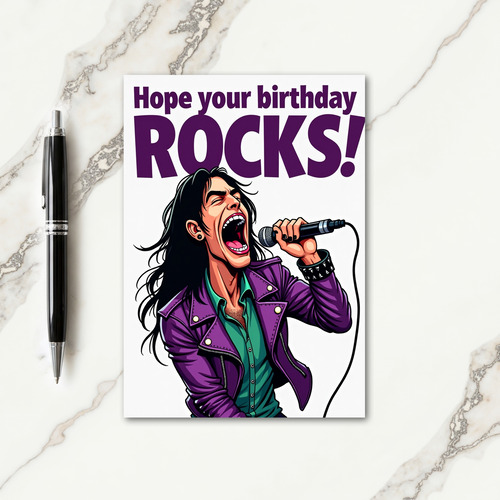 Animated Vocalist Birthday Card
