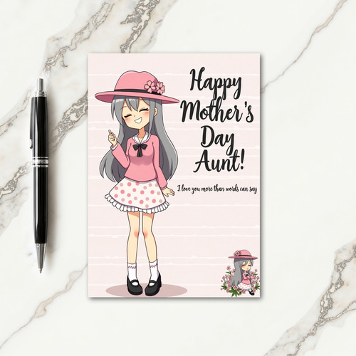 Anime Mothers Day Love Card