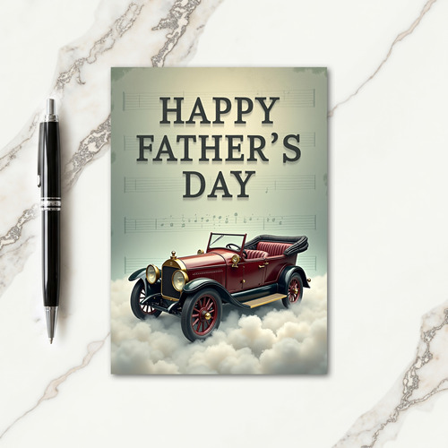 Antique Auto Fathers Day Card