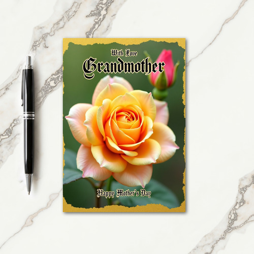 Antique Rose Mothers Day Card