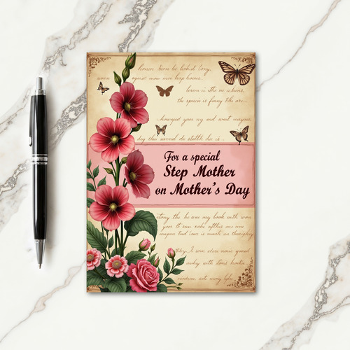 Antique Roses Mothers Day Card