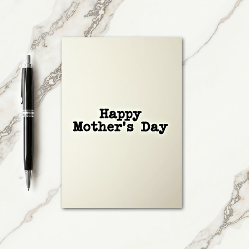 Antique Type Mothers Day Note Card