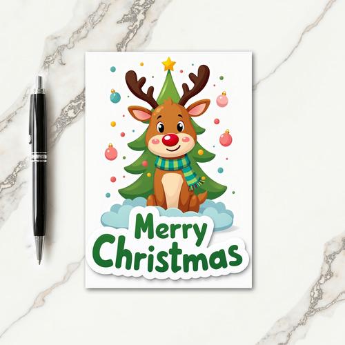 Antlered Friend Holiday Card