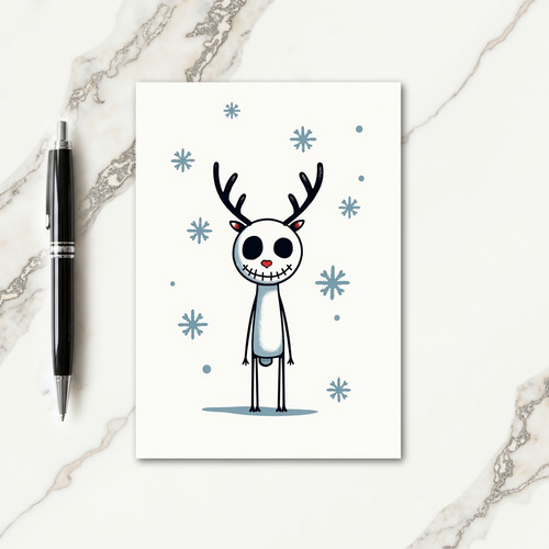 Antlered Woodland Christmas Card