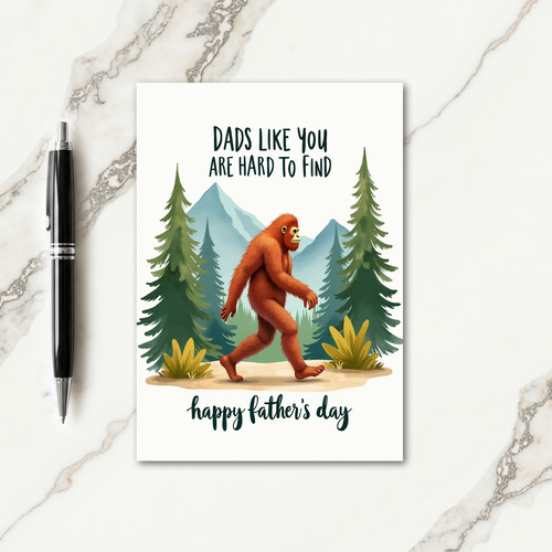 Ape Fathers Day Illustration Card