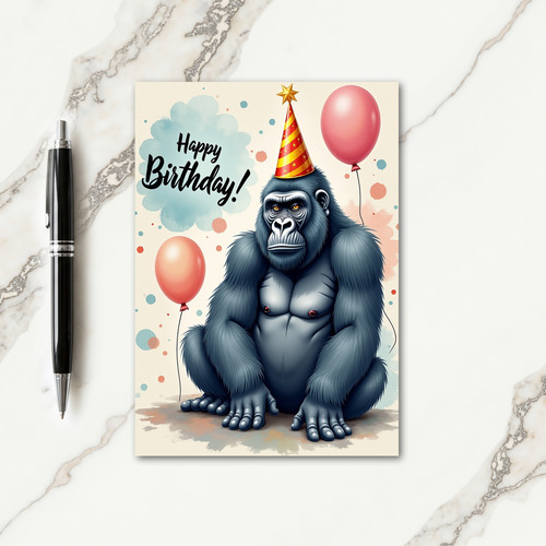 Apes Birthday Wish Card