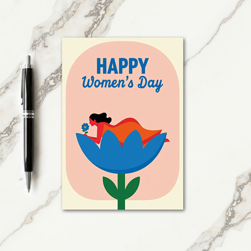 Appreciation Flower Woman Art Card