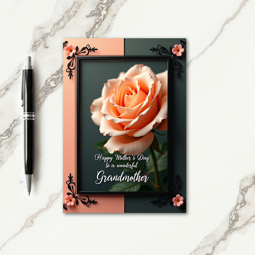 Apricot Floral Love Mother Card