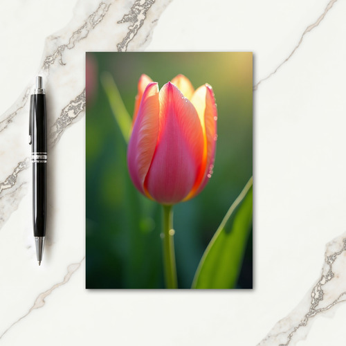 Apricot Floral Mothers Card