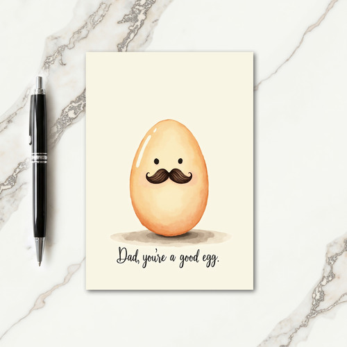Apricot Oval Fathers Day Card