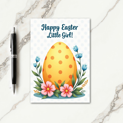 Apricot Polka Dot Pattern Card