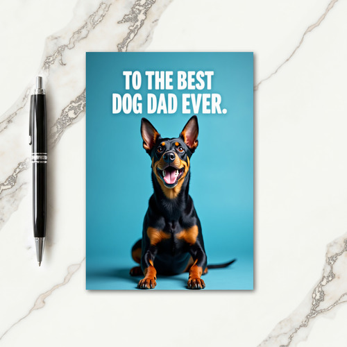 Aqua Best Dog Dad Ever Studio Card
