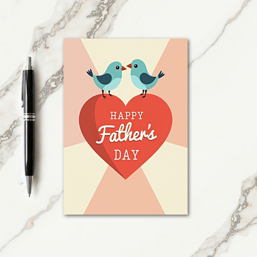 Aqua Birds Fathers Day Card