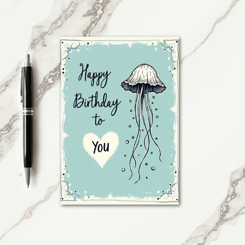 Aqua Birthday Marine Life Card