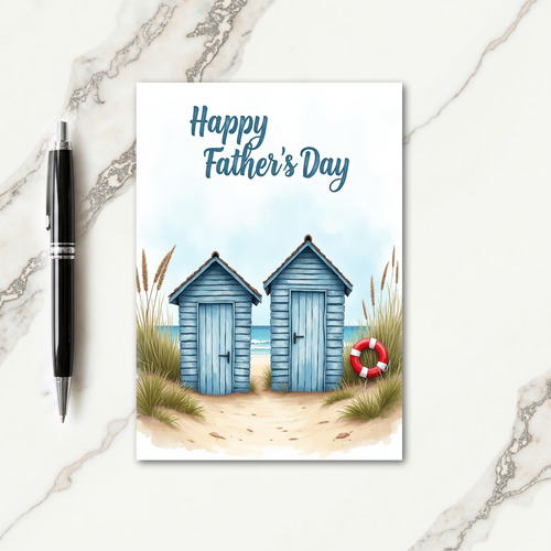 Aqua Cabin Fathers Day Card