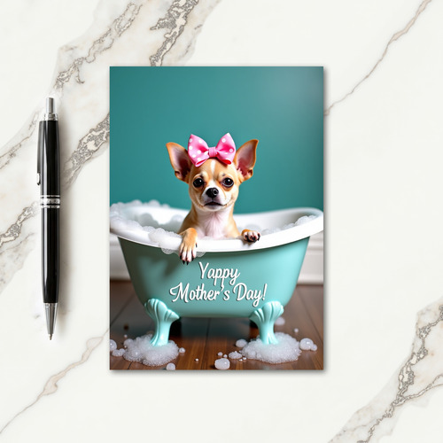 Aqua Canine Mothers Day Card