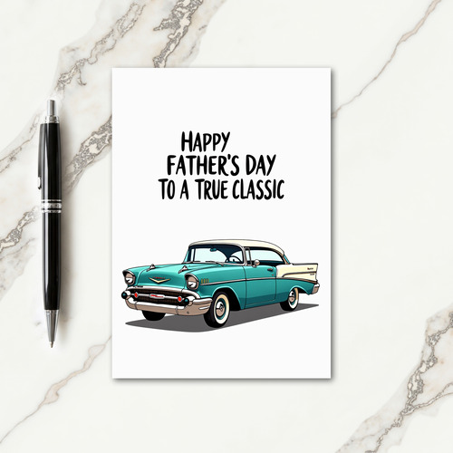 Aqua Coupe Fathers Day Card