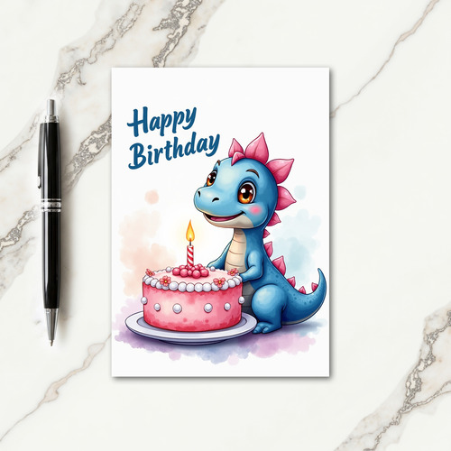 Aqua Creature Birthday Card