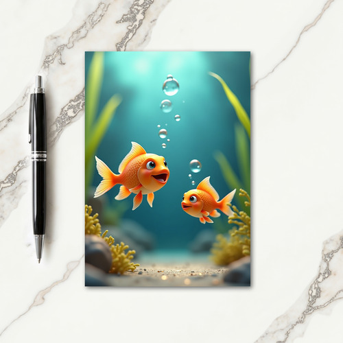 Aqua Fathers Day Scene Card