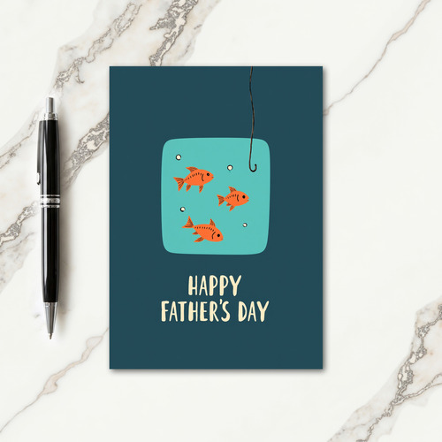 Aqua Fish Fathers Day Card