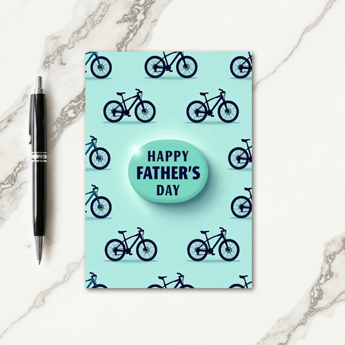 Aqua Green Fathers Day Card